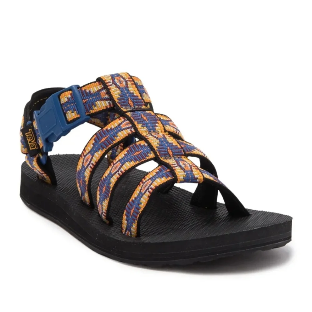 Teva Original Dorado Sandals Size 7 Multicolor Aztec Geometric Print